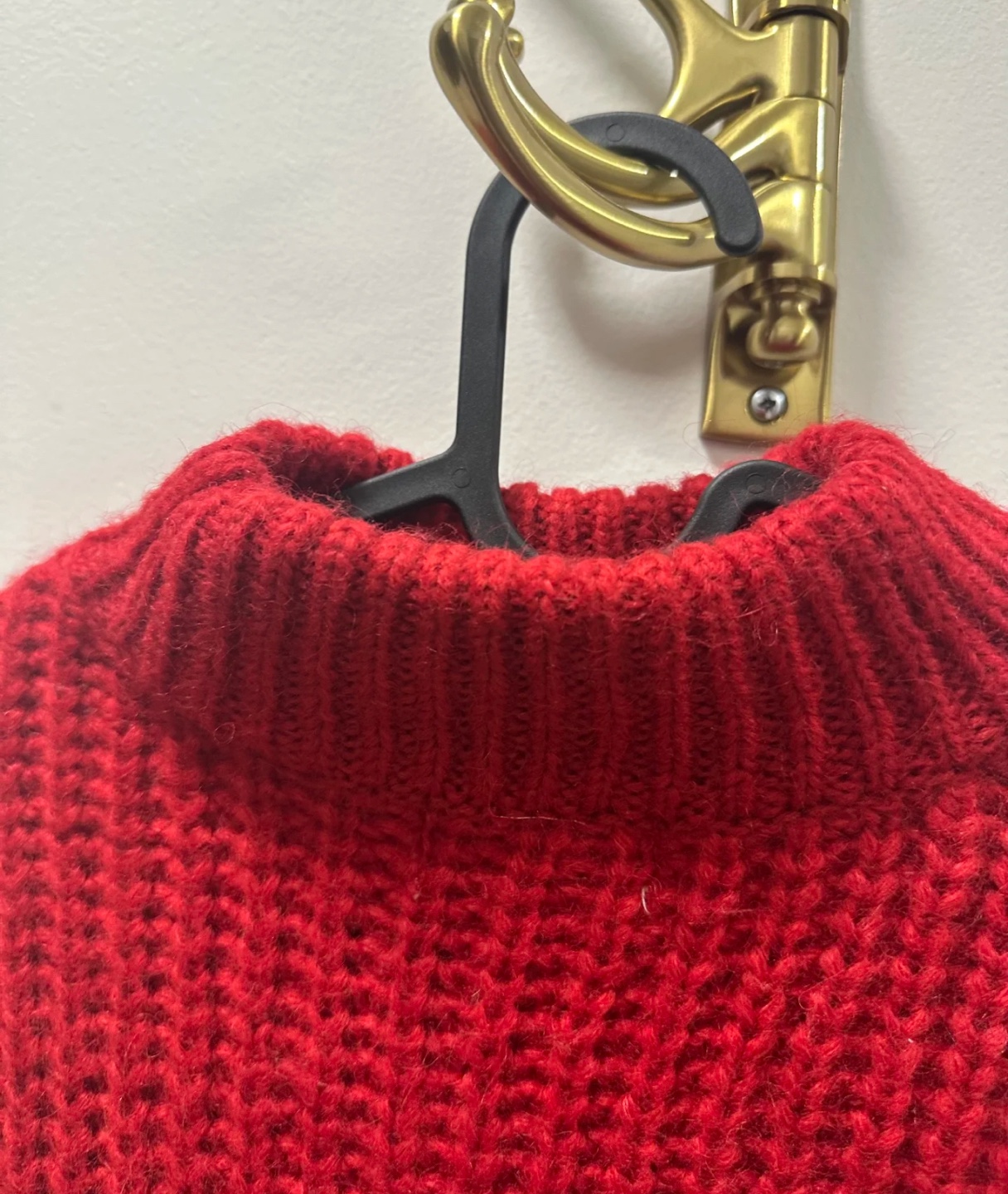 Red Knit Mock Neck Sweater - photo 4