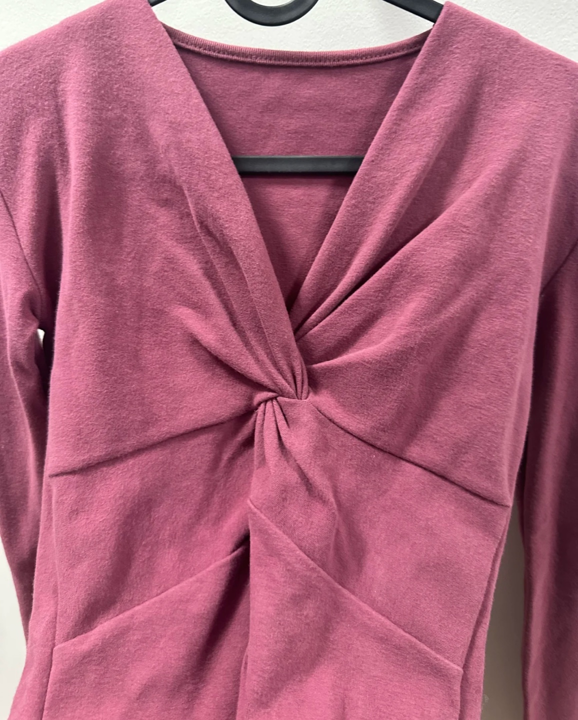 Dusty Rose Twist Front Long Sleeve Top - photo 3