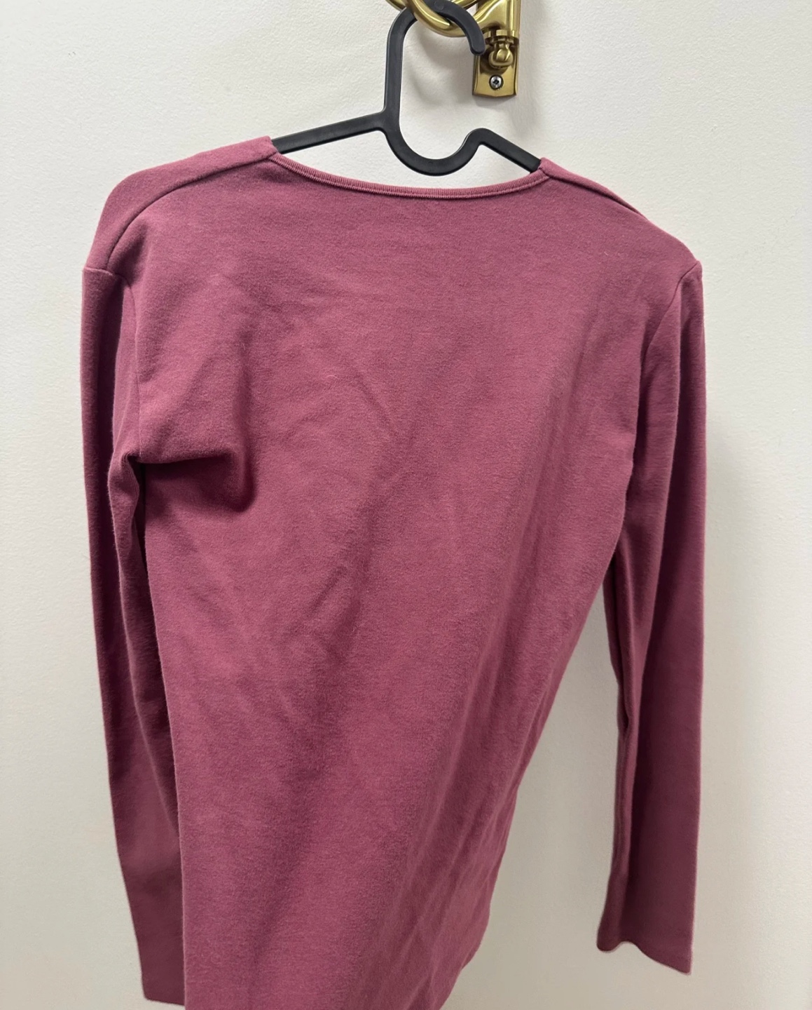 Dusty Rose Twist Front Long Sleeve Top - photo 2