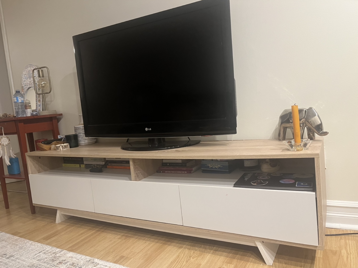 Modern TV Stand with Three Drawers - photo 2