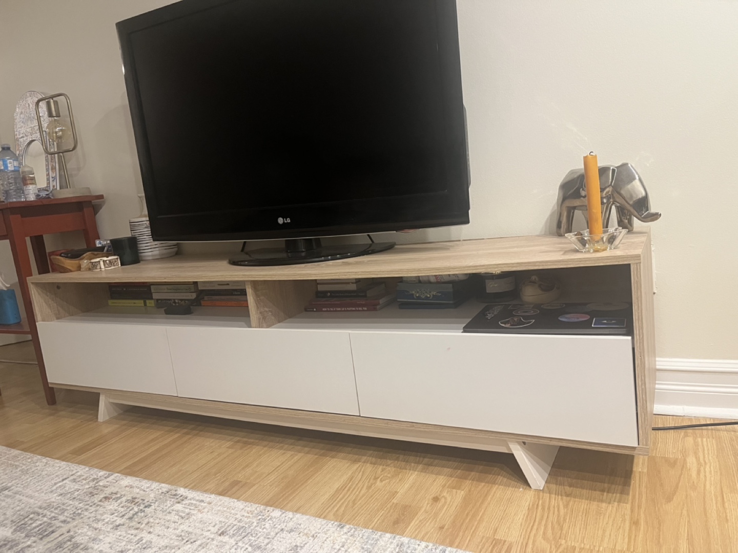Modern TV Stand with Three Drawers - photo 3