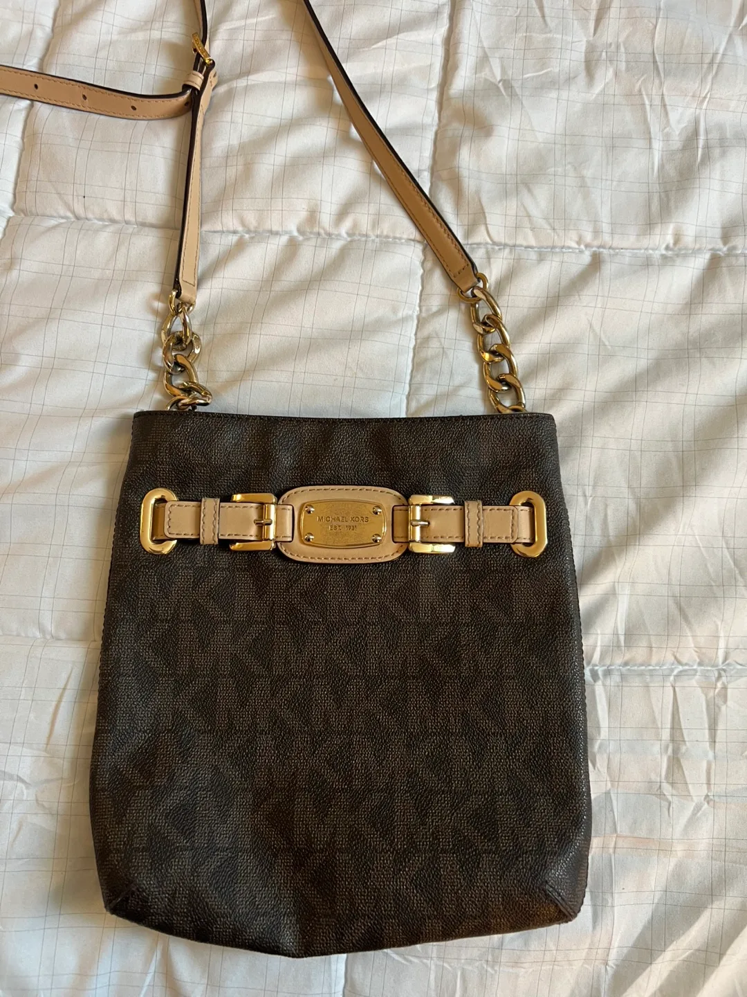 Michael Kors Brown Signature Crossbody Bag thumbnail