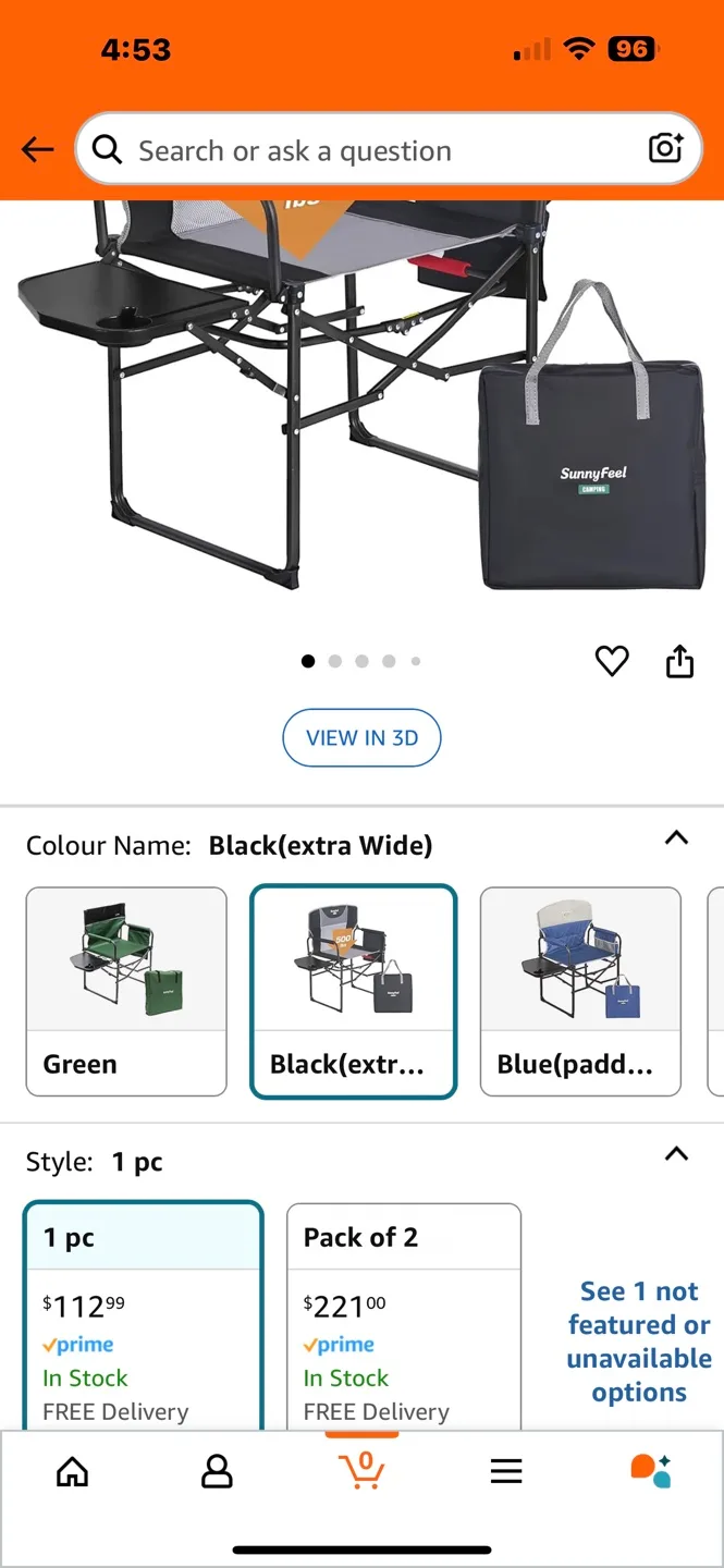 Camping Director's Chair with Side Table image indicator(4)