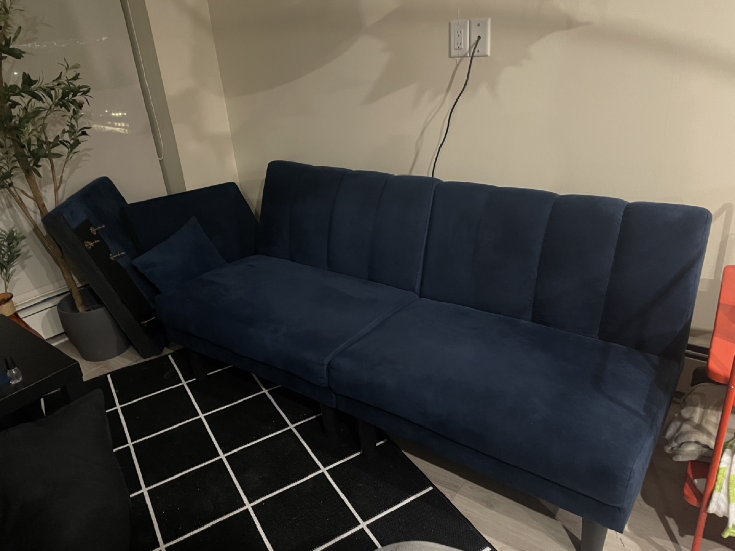 Blue Futon Couch - photo 2