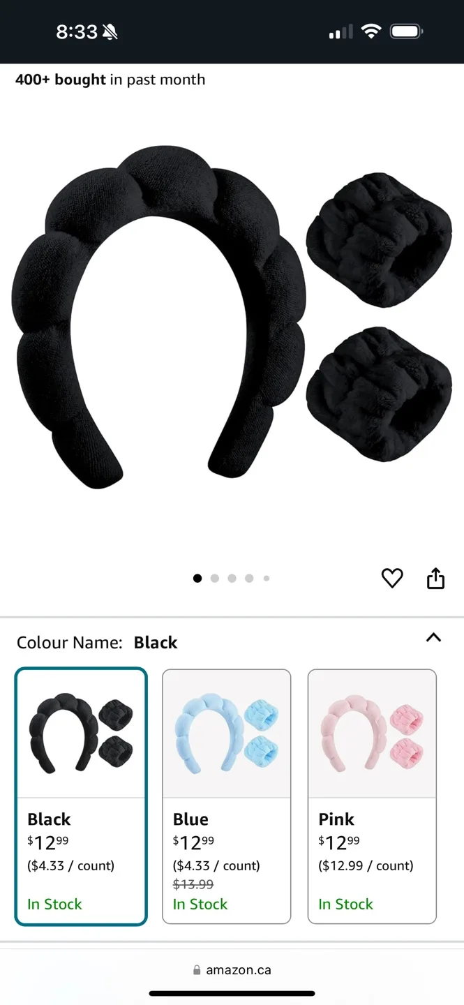 Black Headband and Wristbands Set image indicator(2)