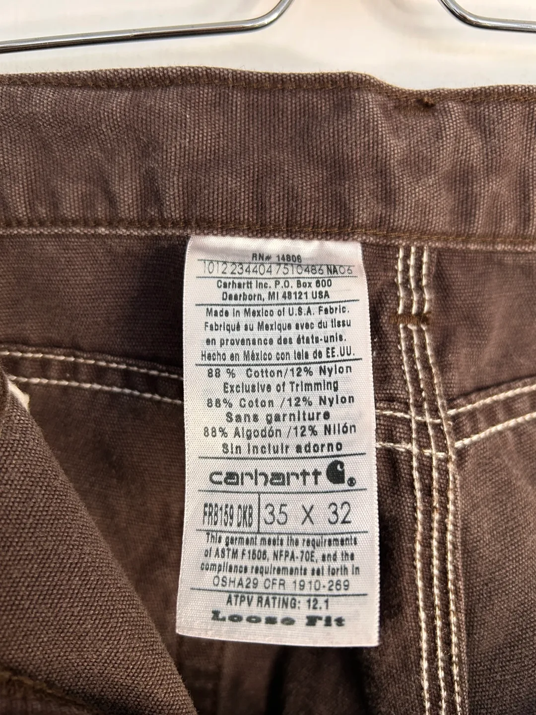 Men’s Dark Brown Carhartt Pants image indicator(6)