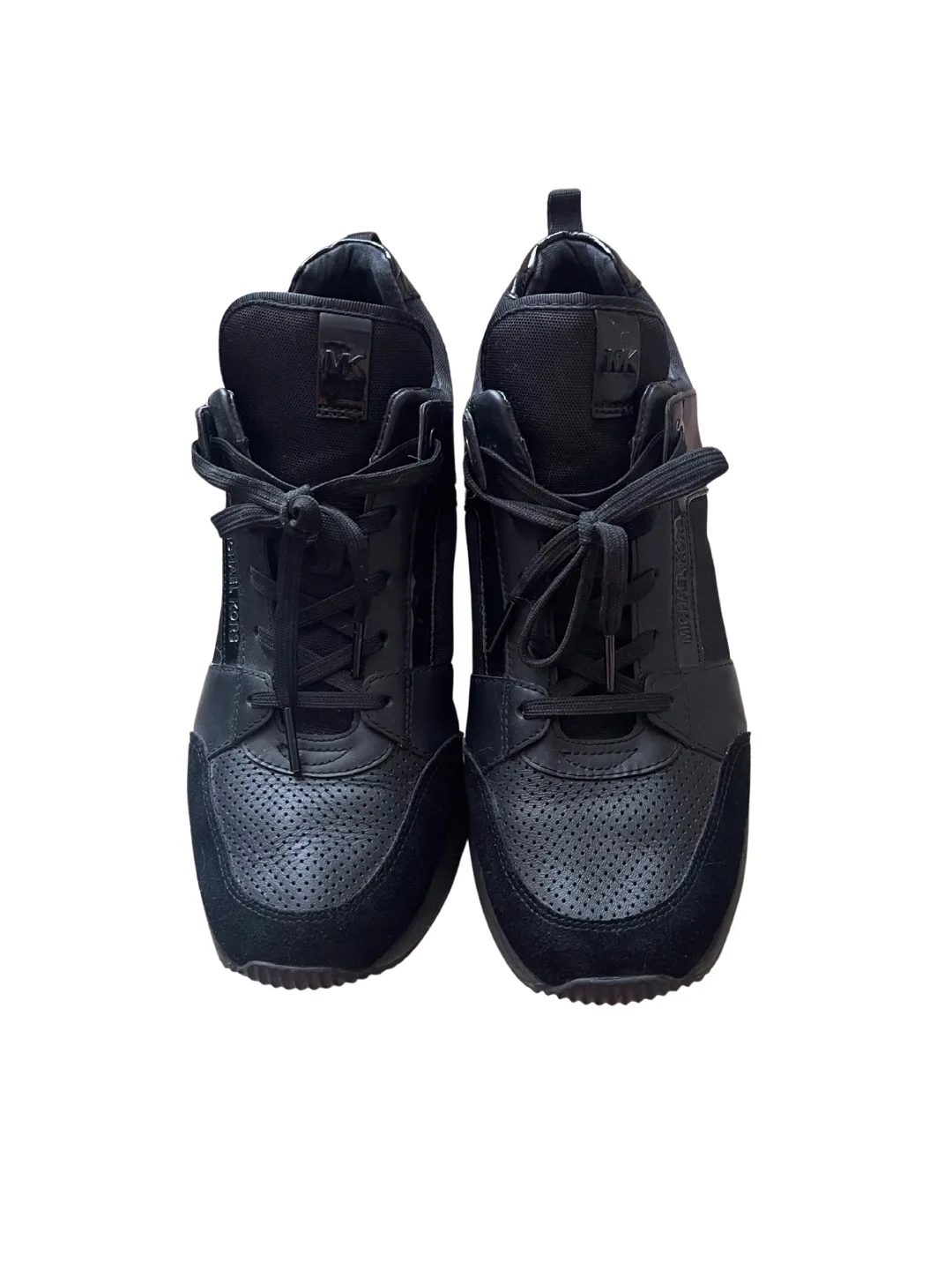 Michael Kors Black Leather Sneakers - Size 9M image indicator(2)