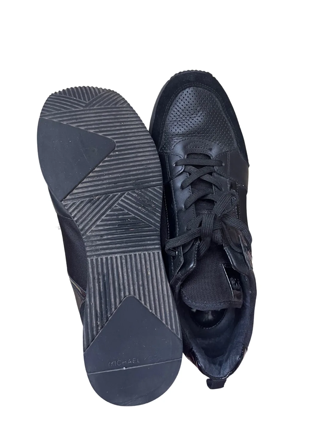 Michael Kors Black Leather Sneakers - Size 9M image indicator(4)