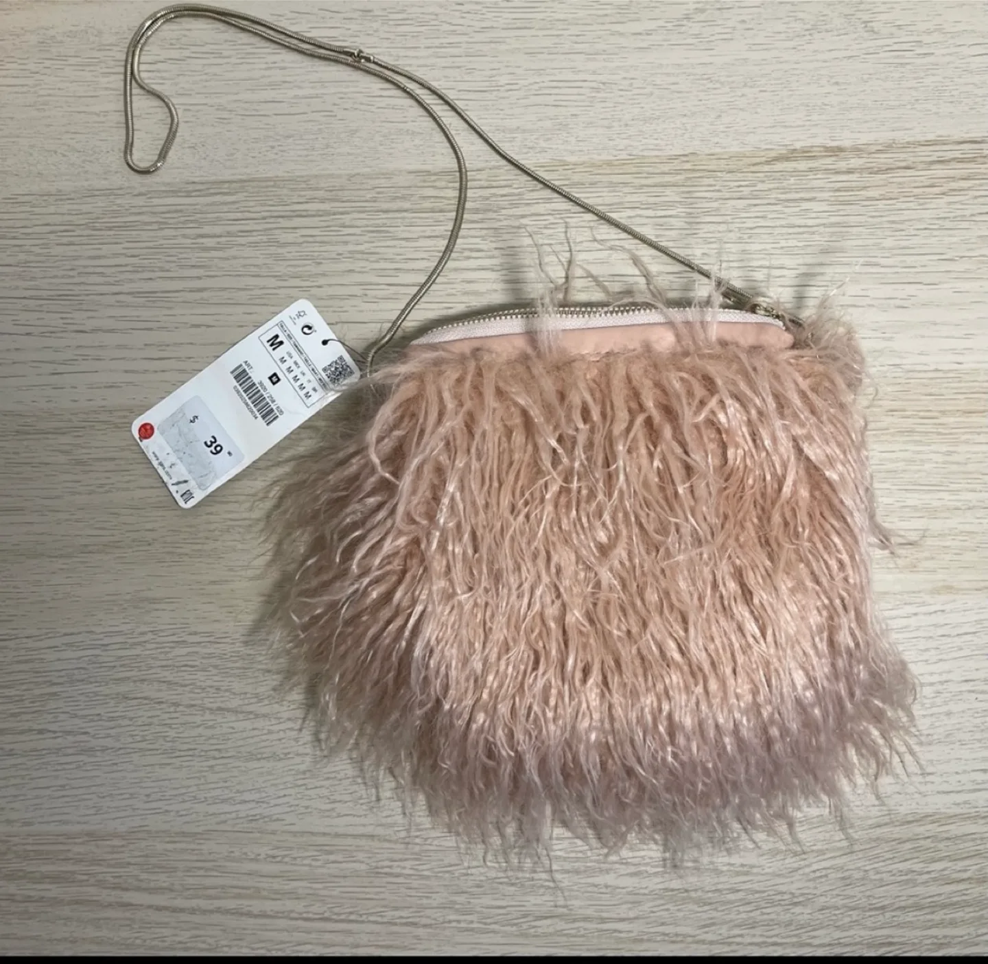 Zara Fluffy Pink Crossbody Bag image indicator(2)