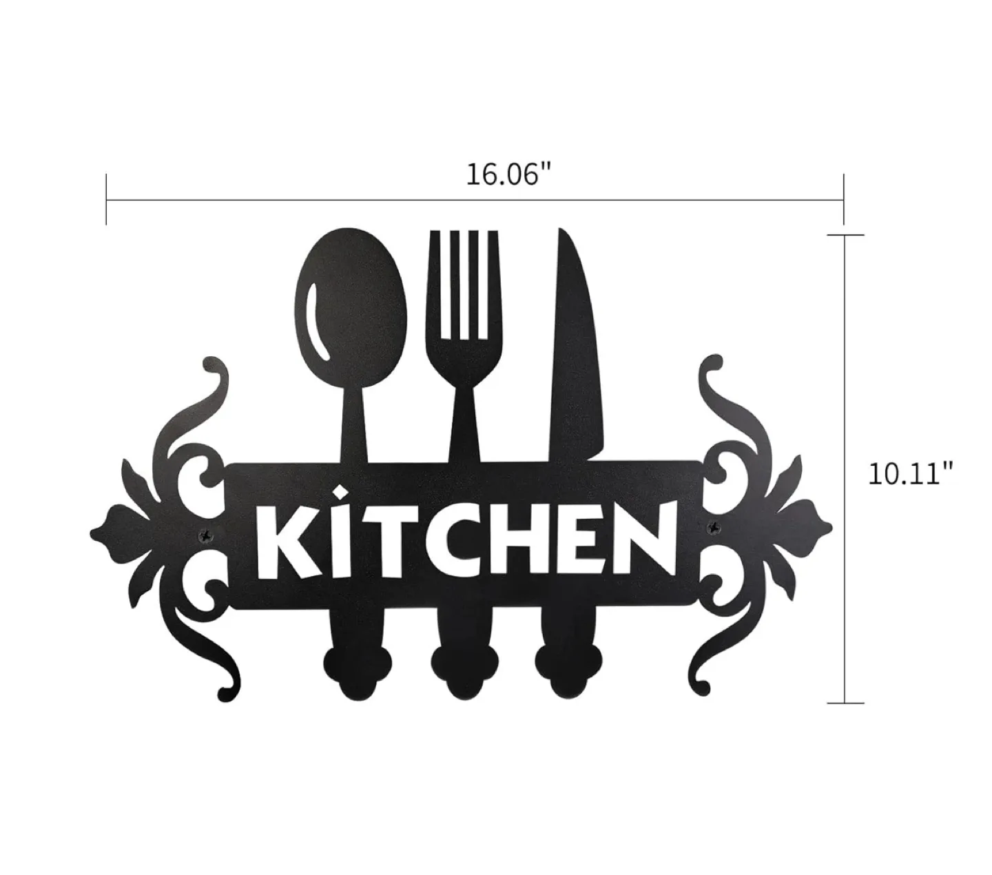 New Metal Kitchen Wall Decor - Utensil Sign image indicator(2)