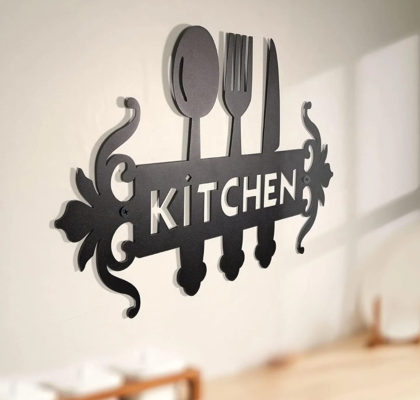 New Metal Kitchen Wall Decor - Utensil Sign image indicator(3)