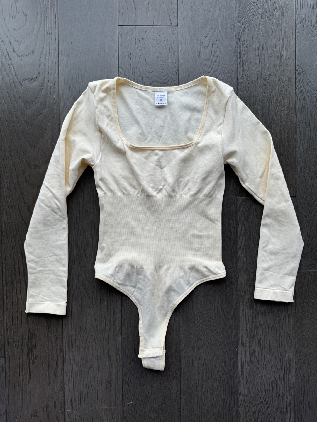 Cream Long Sleeve Bodysuit - Size S/M