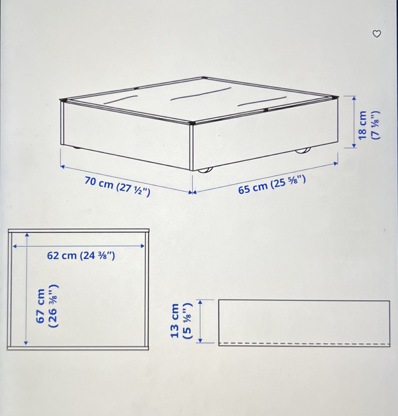 IKEA MALM Bed Storage Box - White - photo 5