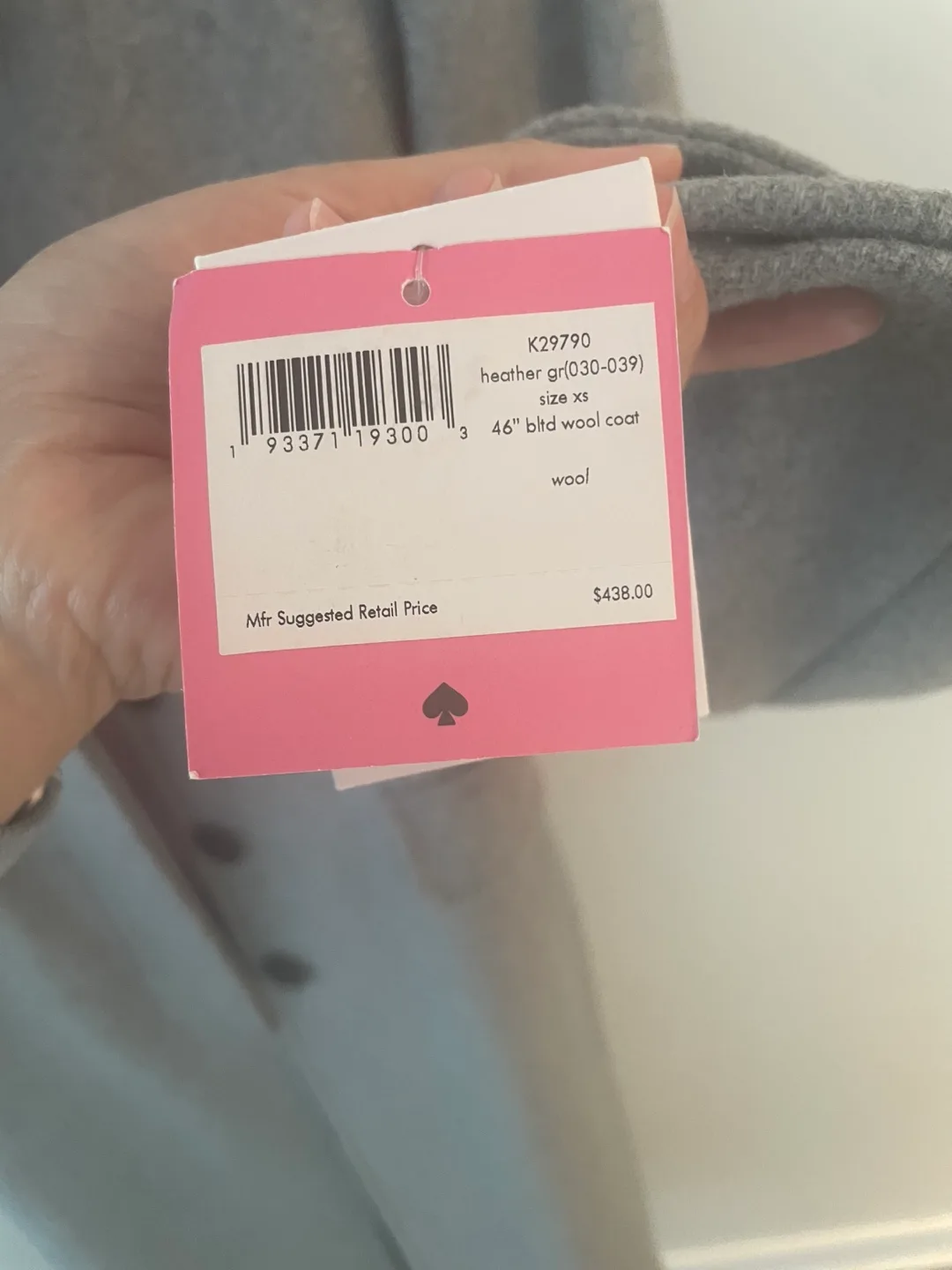 Kate Spade Grey Wool Coat - Size XS image indicator(4)