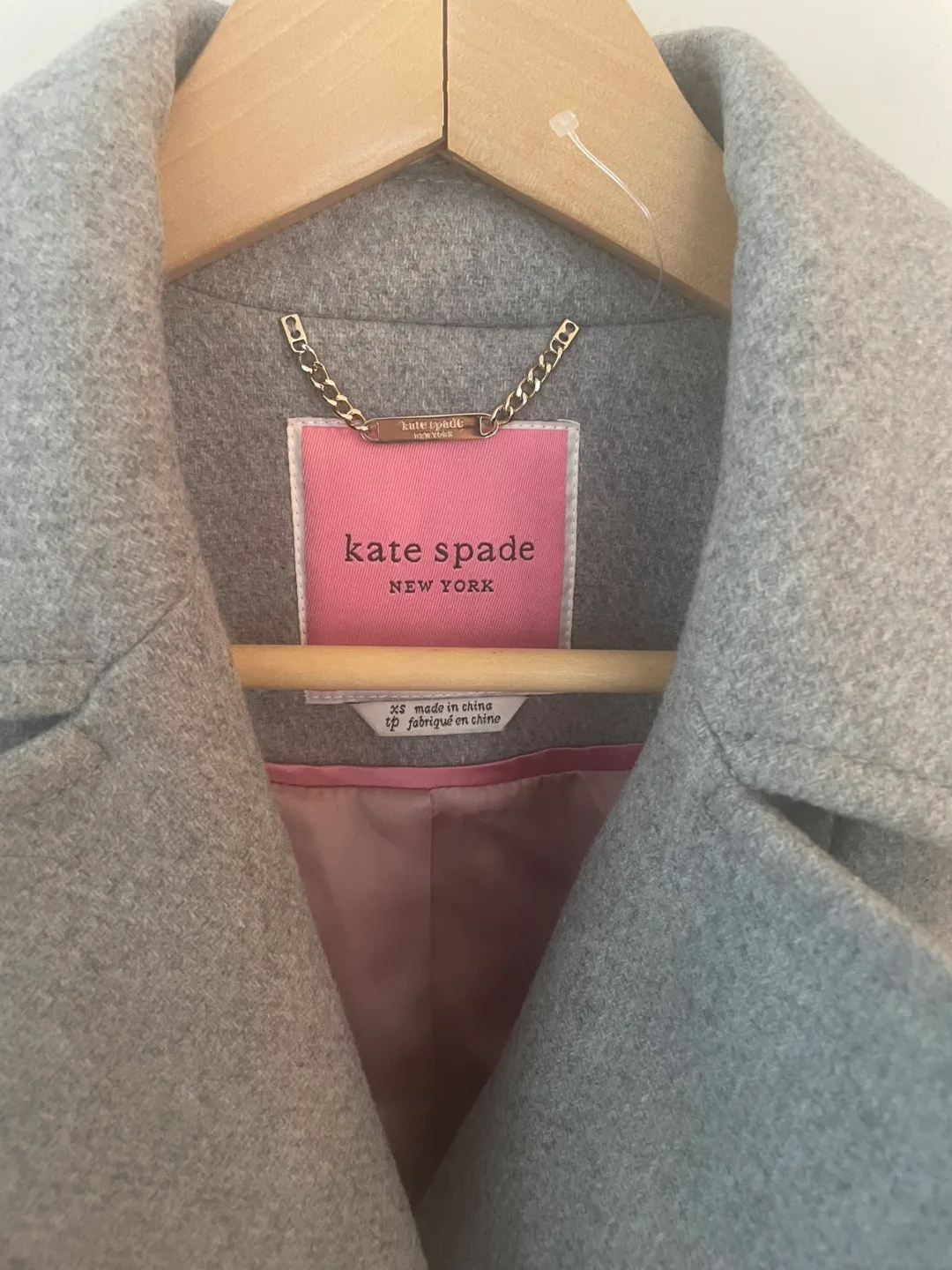 Kate Spade Grey Wool Coat - Size XS image indicator(3)