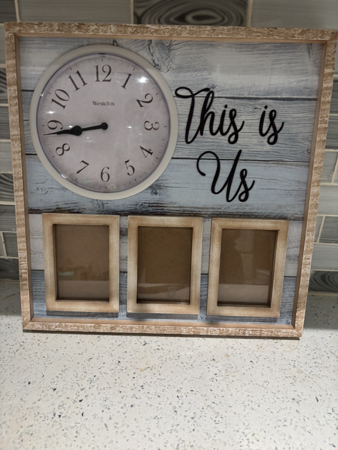Photo Clock with 'This is Us' Design - photo 2