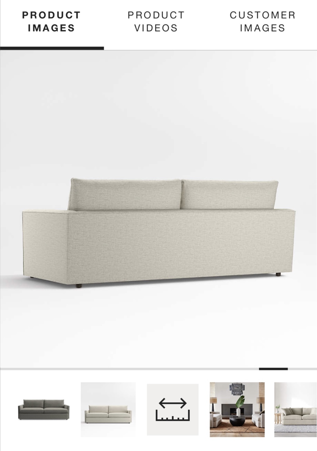 Crate & Barrel Lounge Deep Sofa - 93" - photo 3
