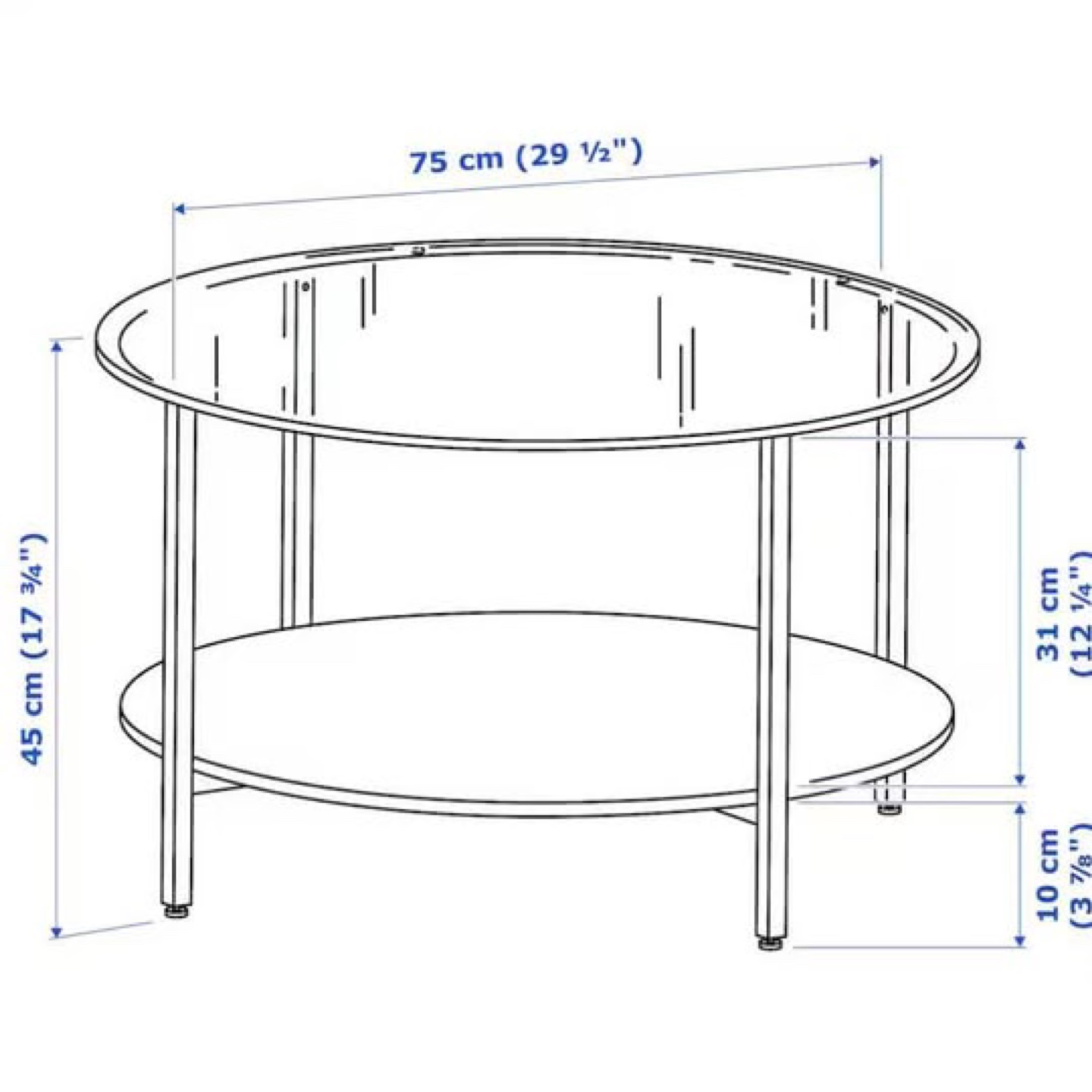 IKEA VITTSJÖ Glass Coffee Table - photo 4