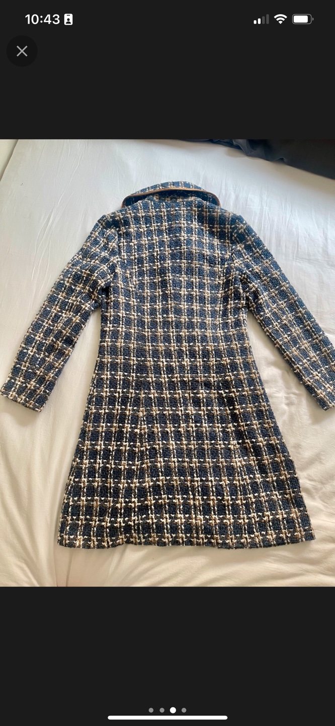🧡Nicetan Blue Tweed Jacket - Size 6 - photo 3