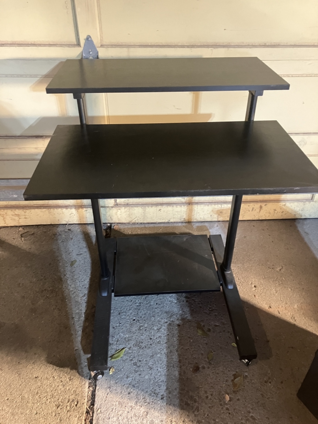 Black Two-Tier Standing Desk - photo 2
