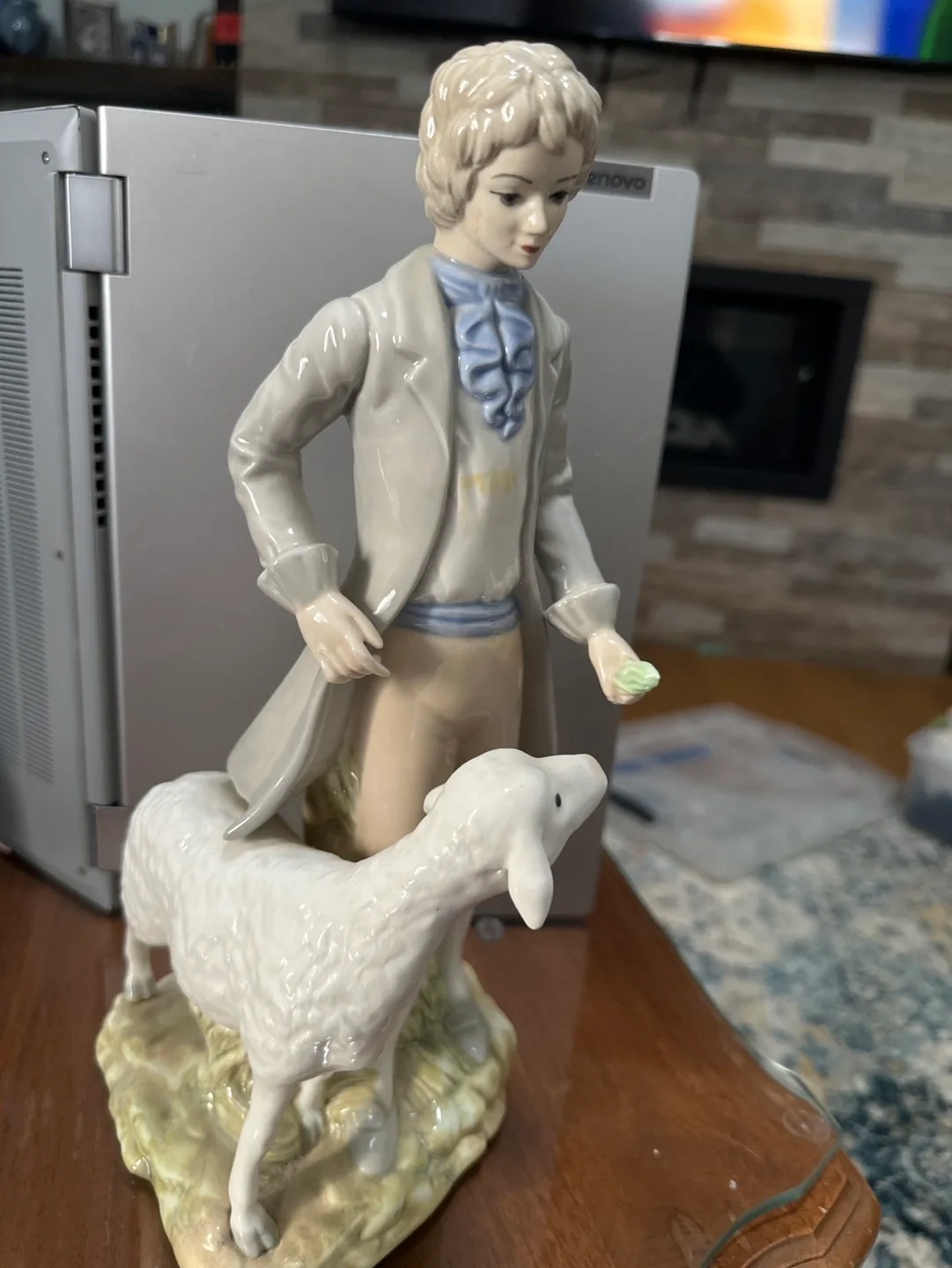 Tengra  porcelain Figurine Boy with Lamb image indicator(2)