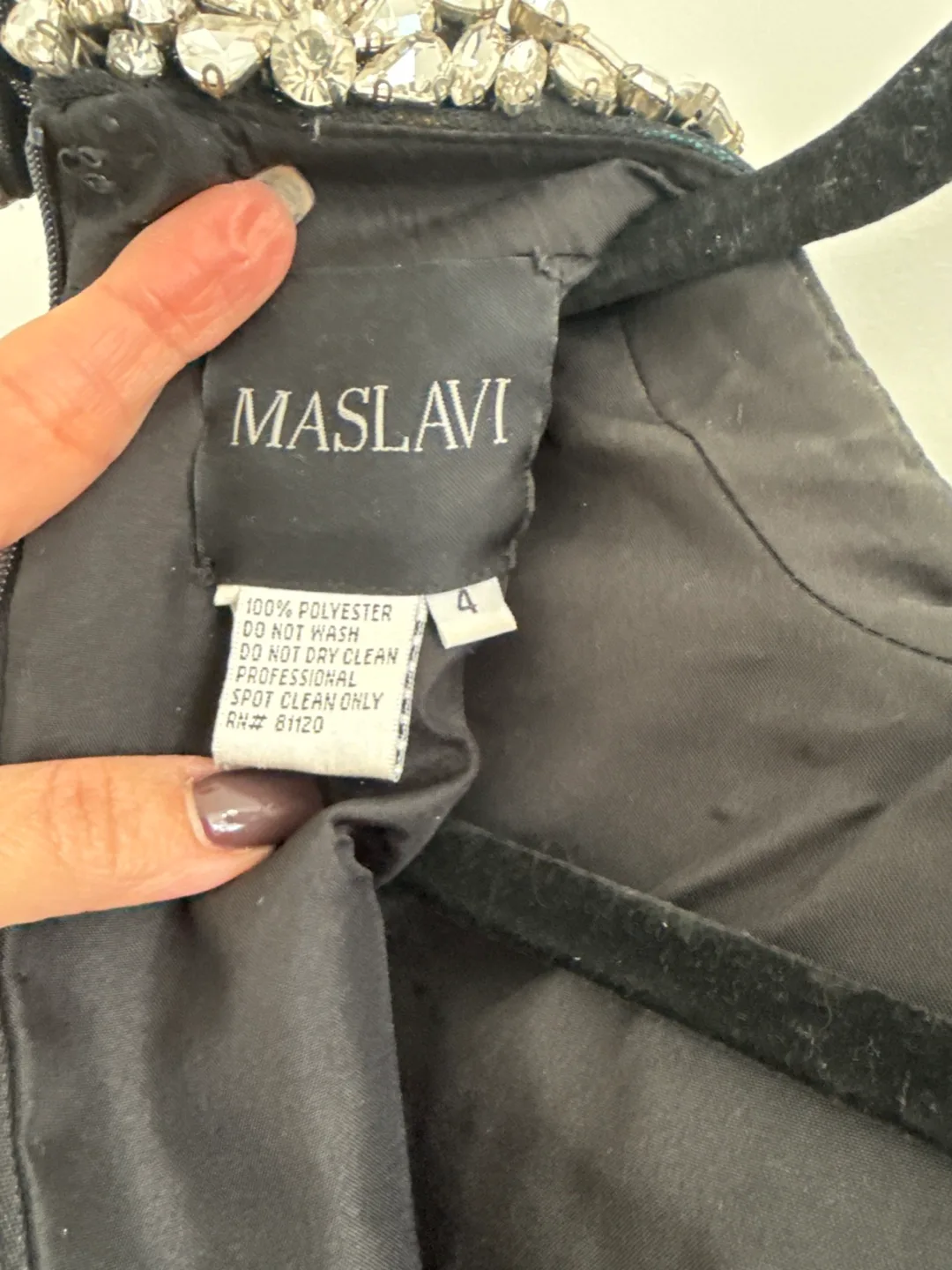 Maslavi Jewel-Neck Mini Dress, Size 4 image indicator(3)
