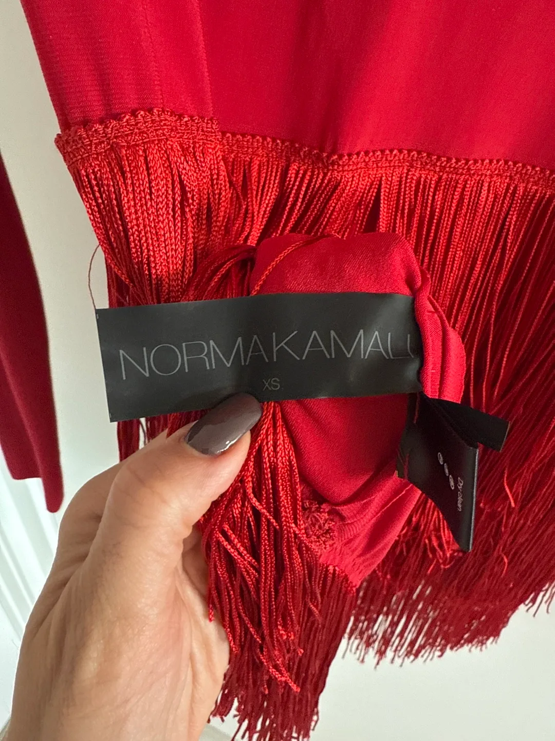 Norma Kamali Red Fringe Tunic - XS image indicator(3)
