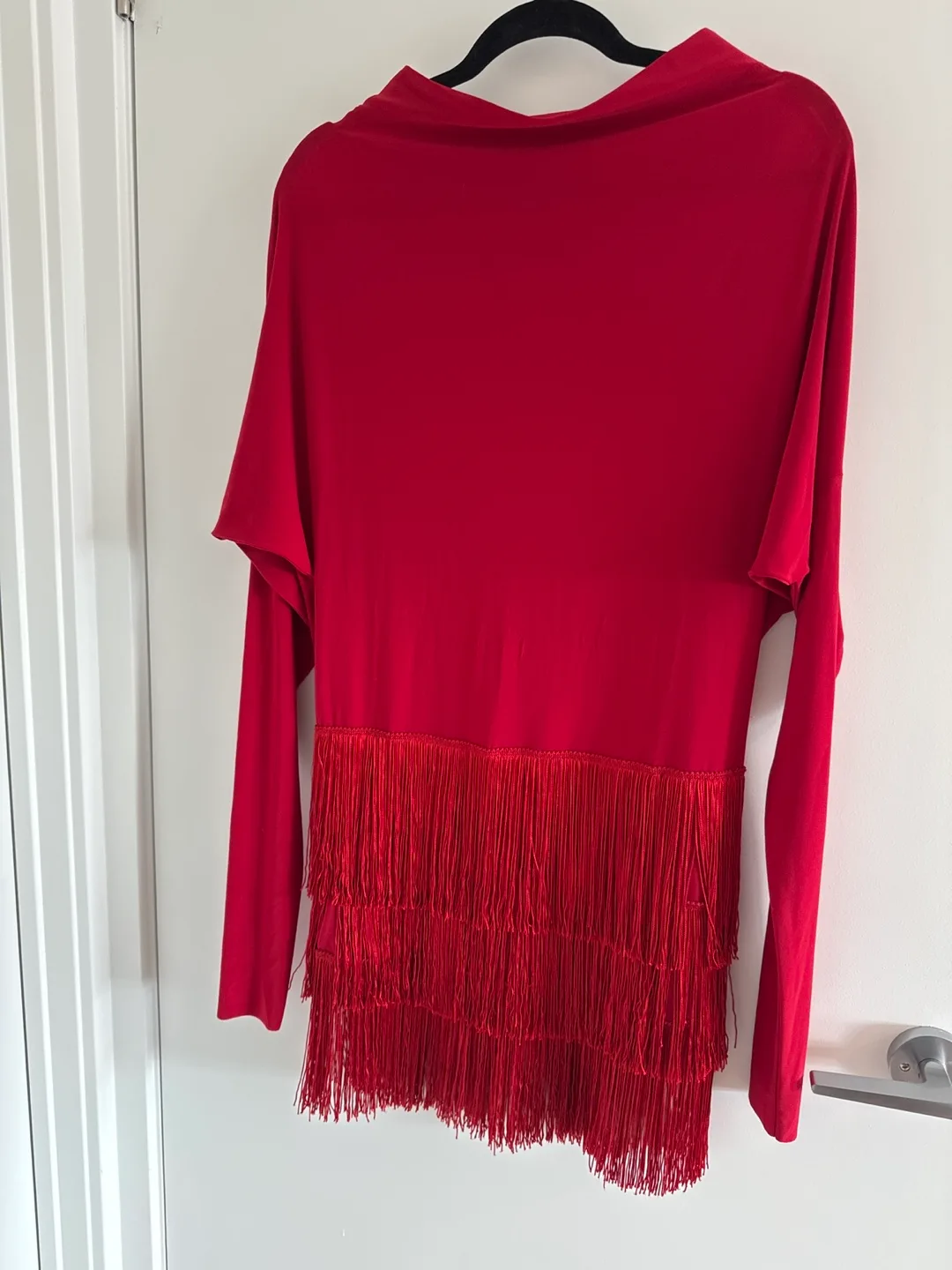 Norma Kamali Red Fringe Tunic - XS image indicator(2)