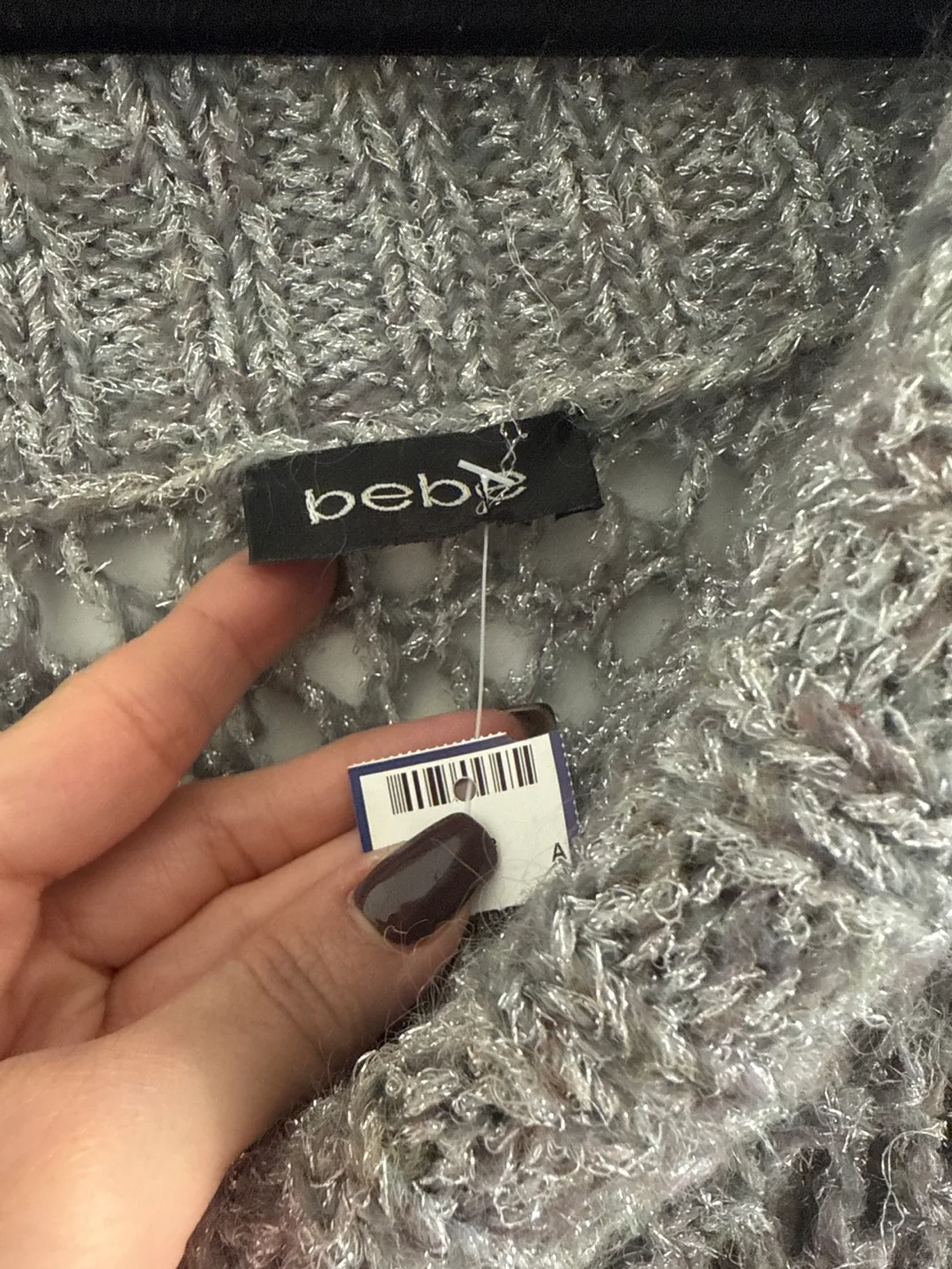 bebe Grey Knit Sweater image indicator(2)