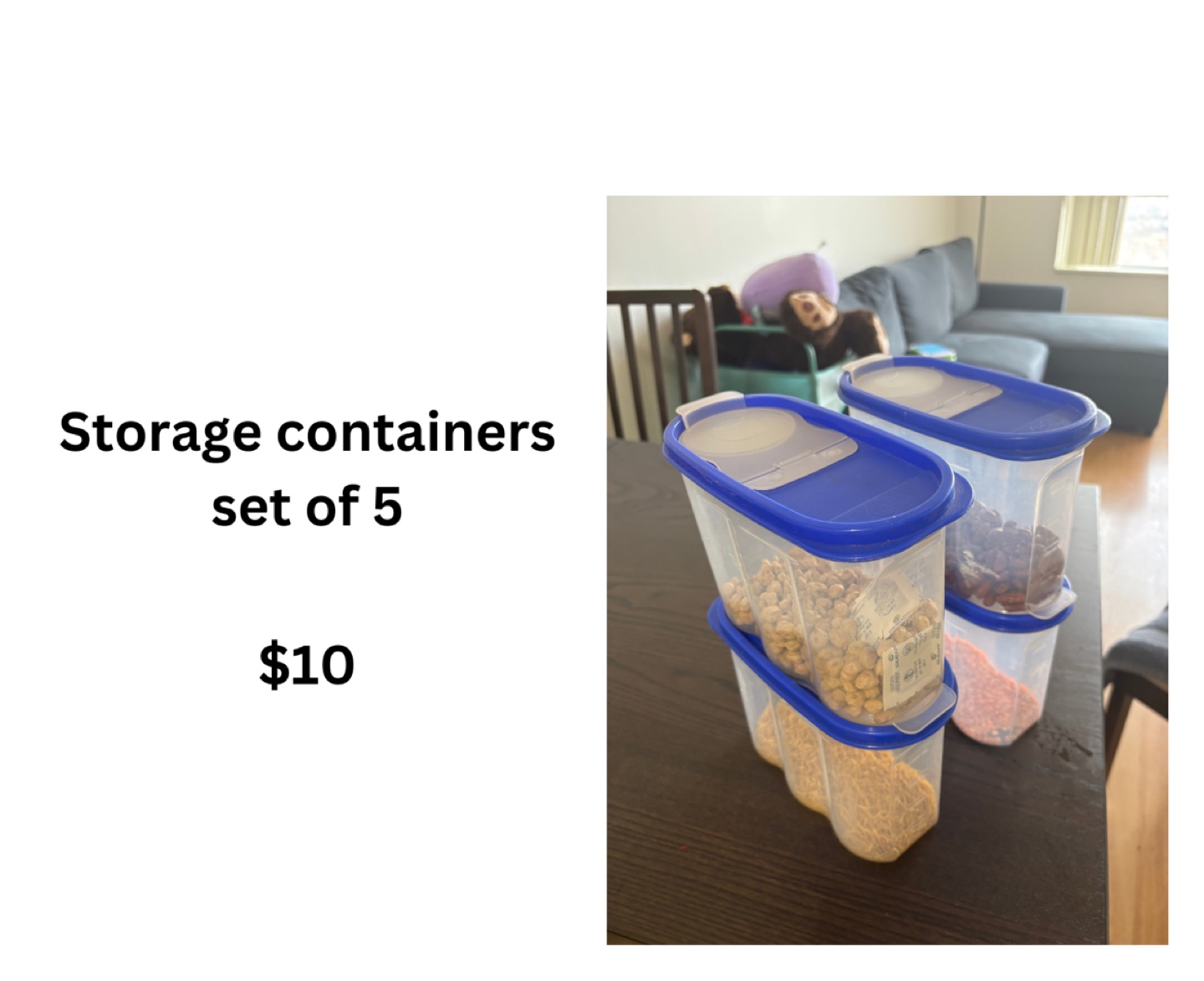 Set of 5 Storage Containers