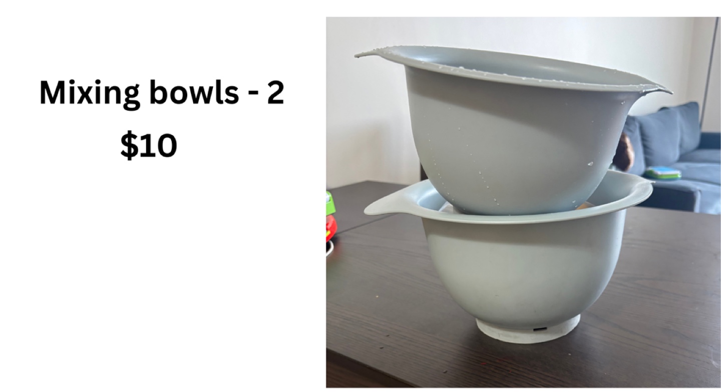 Two Light Grey Mixing Bowls