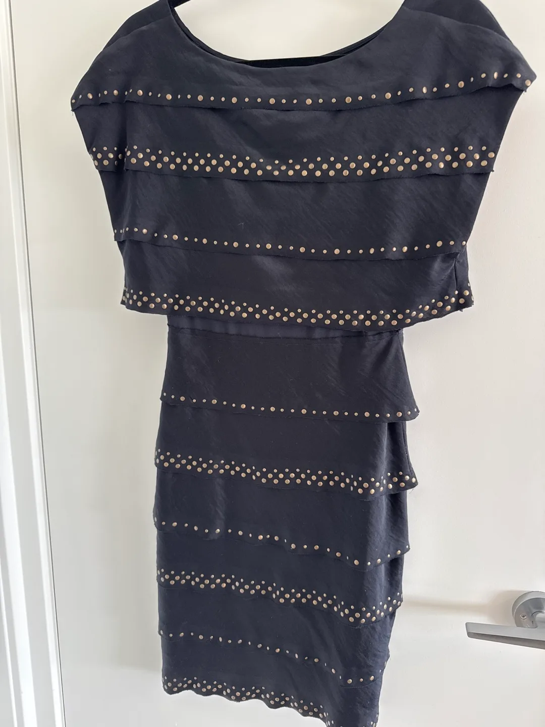 BCBGMAXAZRIA Black Studded Mini Dress - XXS image indicator(2)