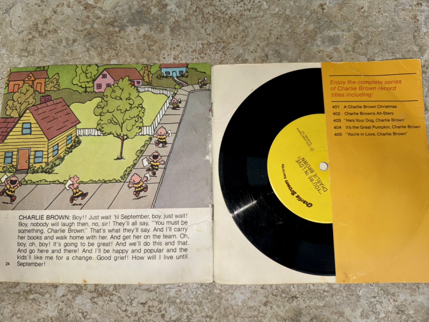 Vintage Record & Book: You're in Love, Charlie Brown - photo 4