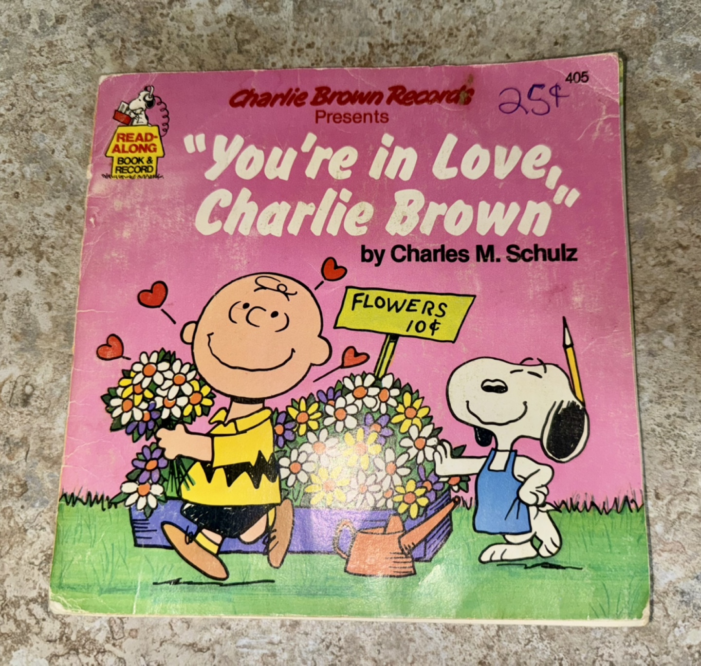 Vintage Record & Book: You're in Love, Charlie Brown