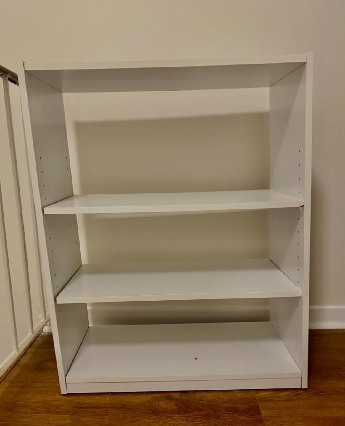White 3-Shelf Bookcase