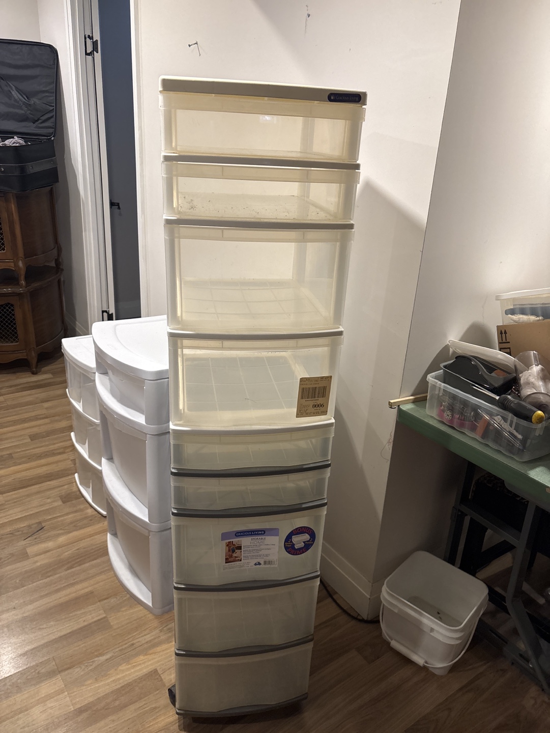 Two Sterilite 3-Drawer Storage Units + one 9 drawer - photo 2