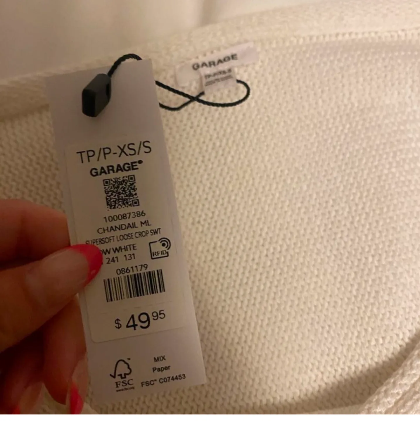 Garage off the shoulder  Sweater image indicator(3)