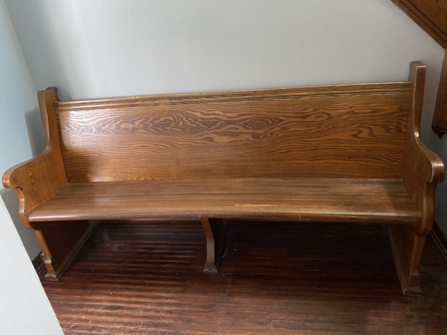 Antique Wooden Church Pew