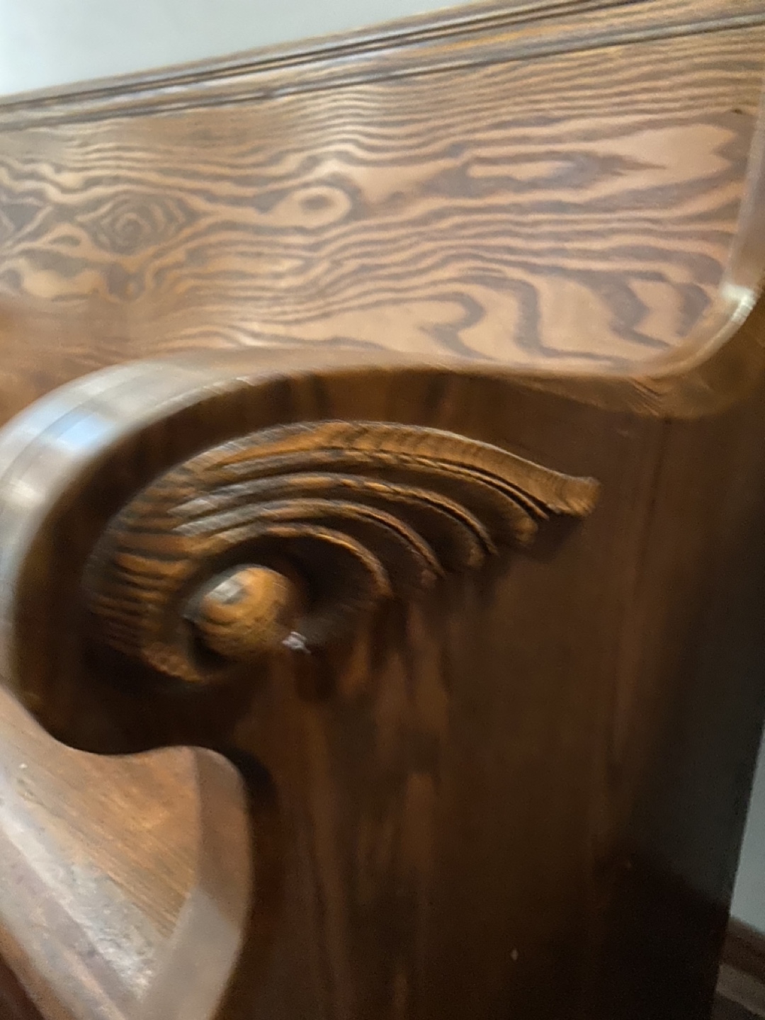 Antique Wooden Church Pew - photo 3