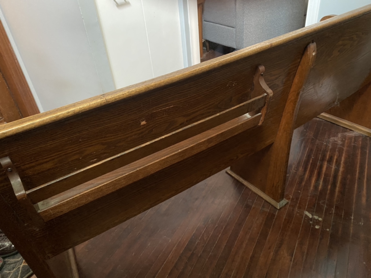 Antique Wooden Church Pew - photo 2