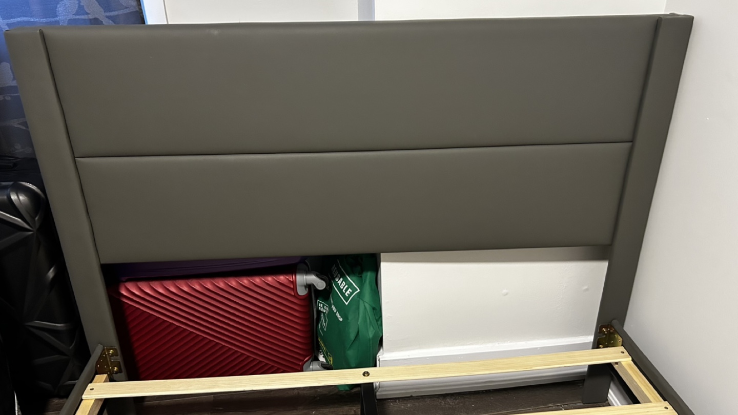 Full Size Bed Frame with Upholstered Headboard - photo 5