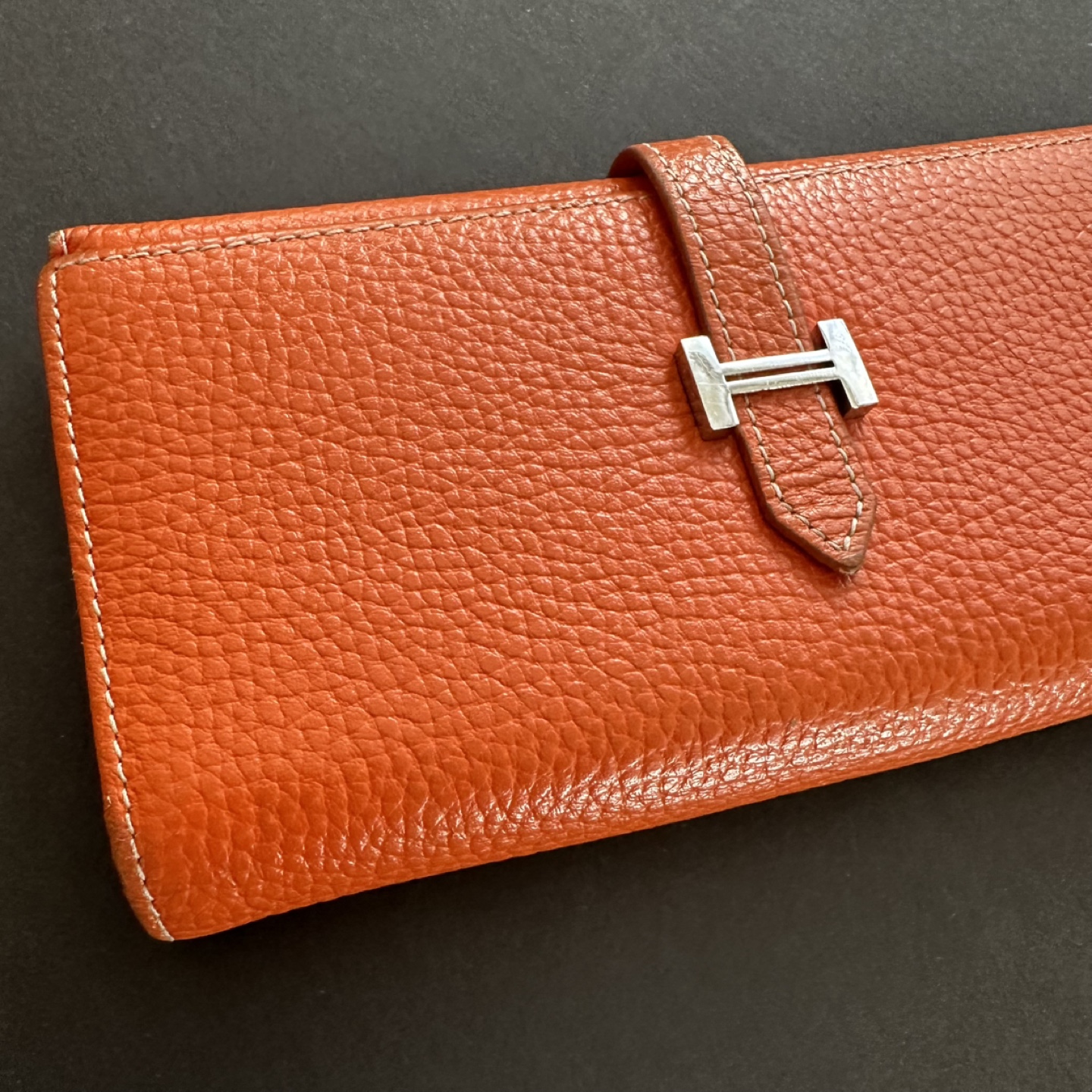 Orange Leather Wallet - photo 2
