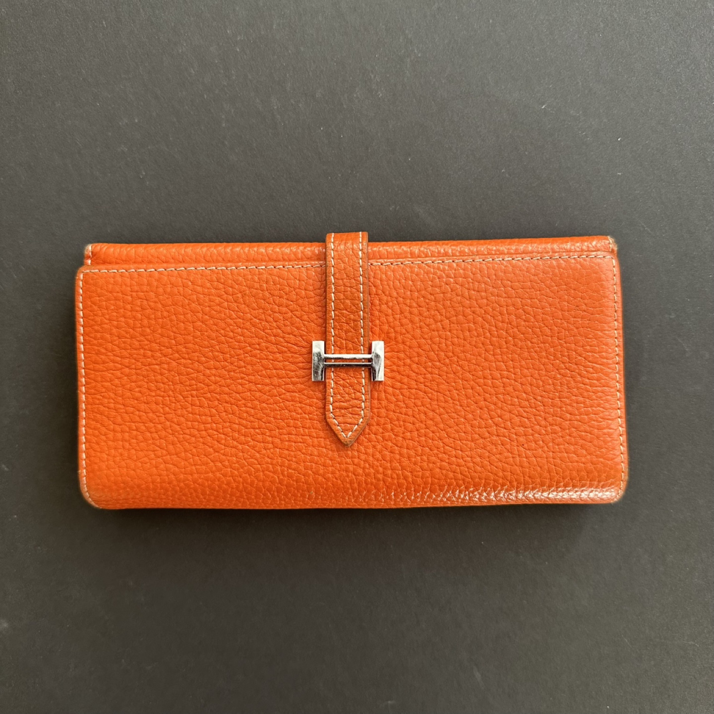 Orange Leather Wallet