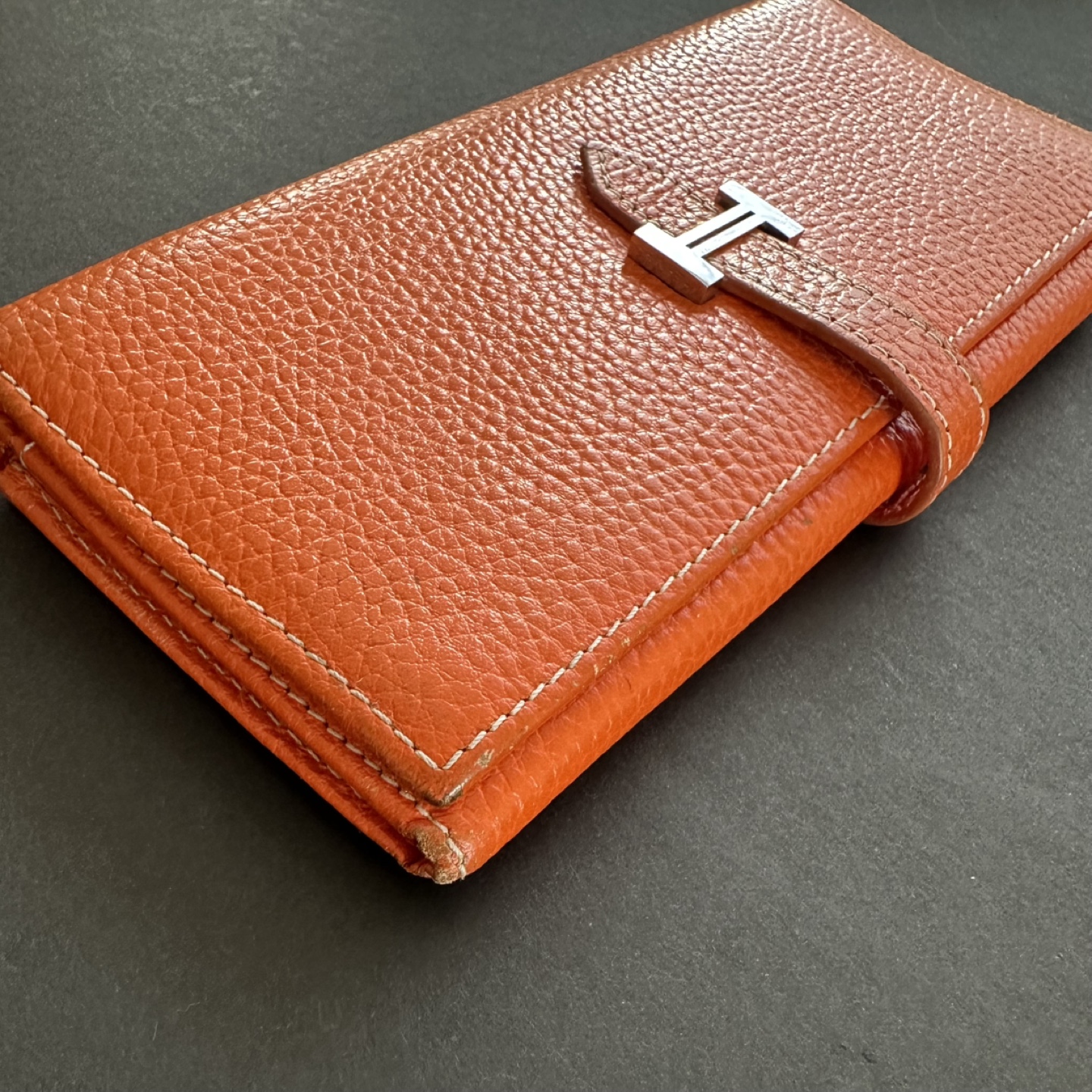 Orange Leather Wallet - photo 4