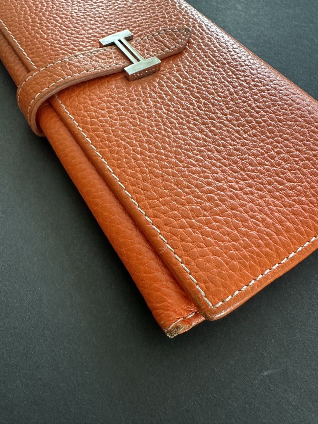 Orange Leather Wallet - photo 3