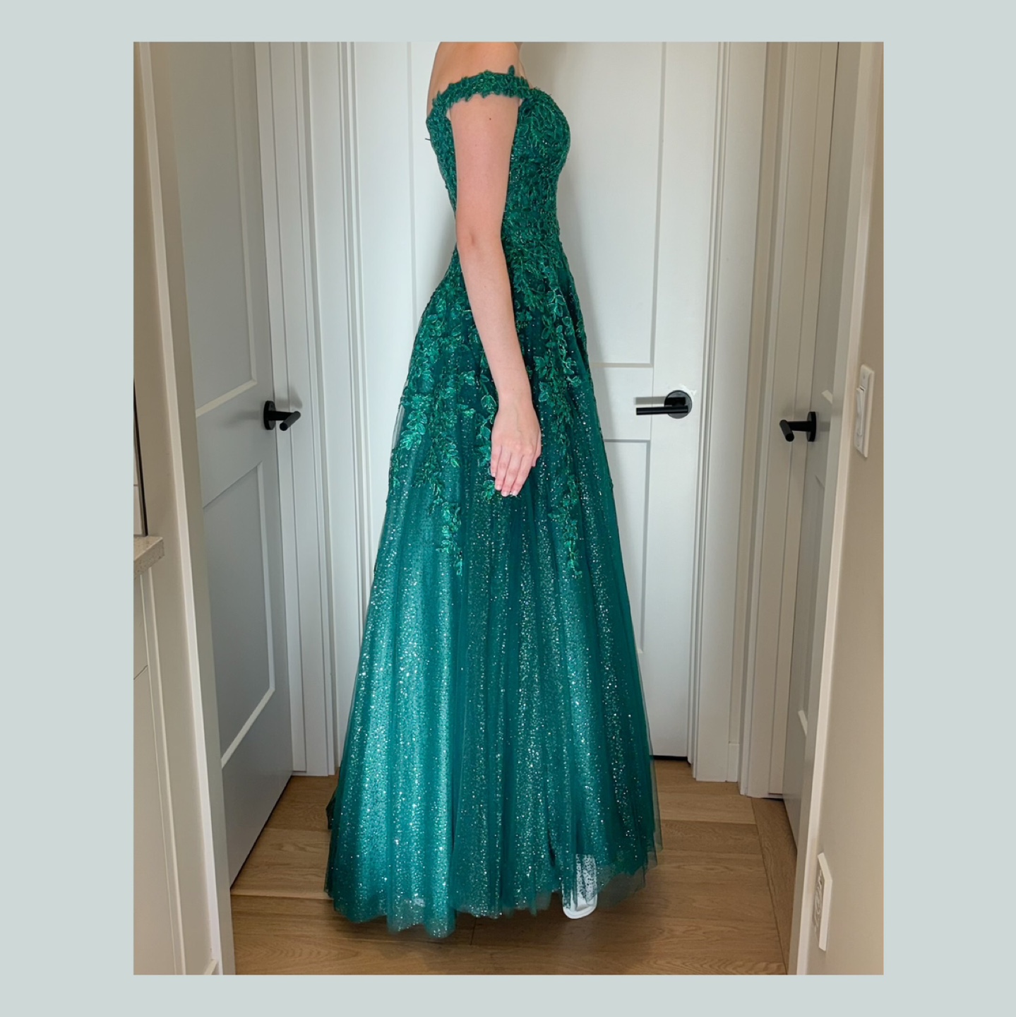 Emerald green Graduation Prom Gown - photo 4