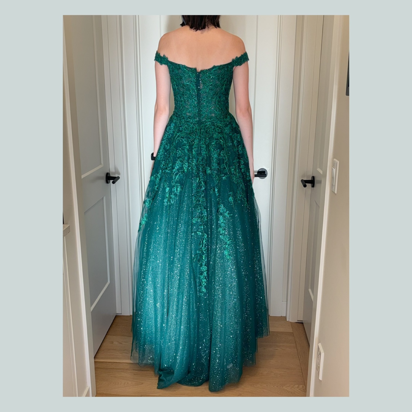 Emerald green Graduation Prom Gown - photo 2