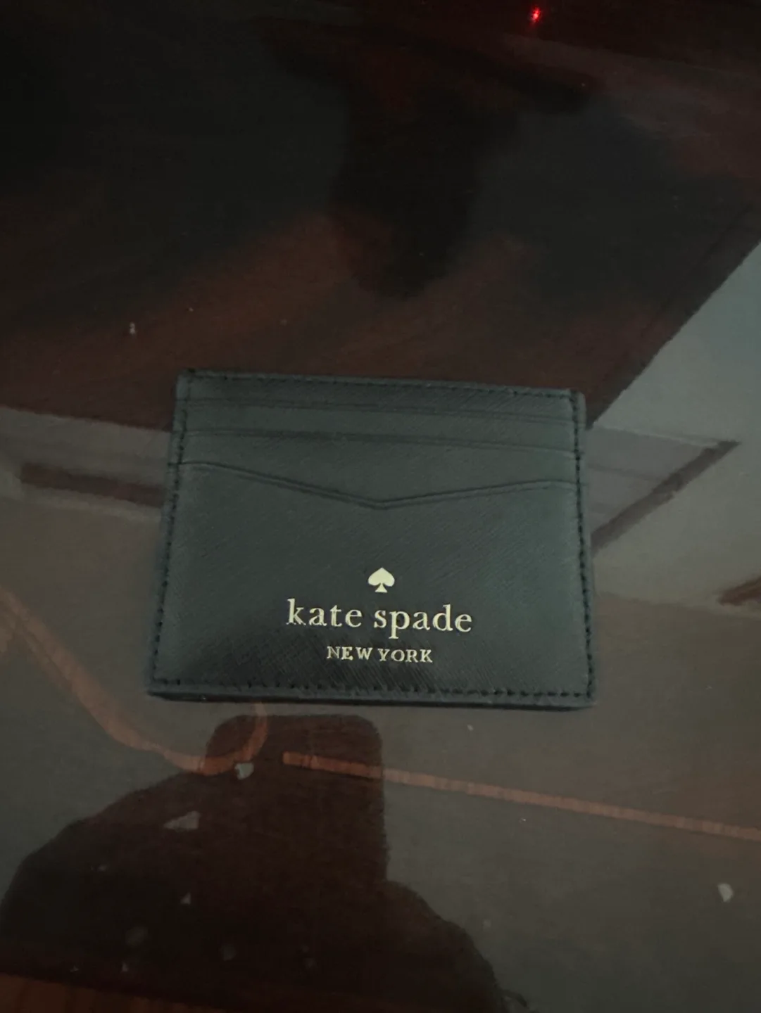 Kate Spade New York Black Leather Card Holder thumbnail