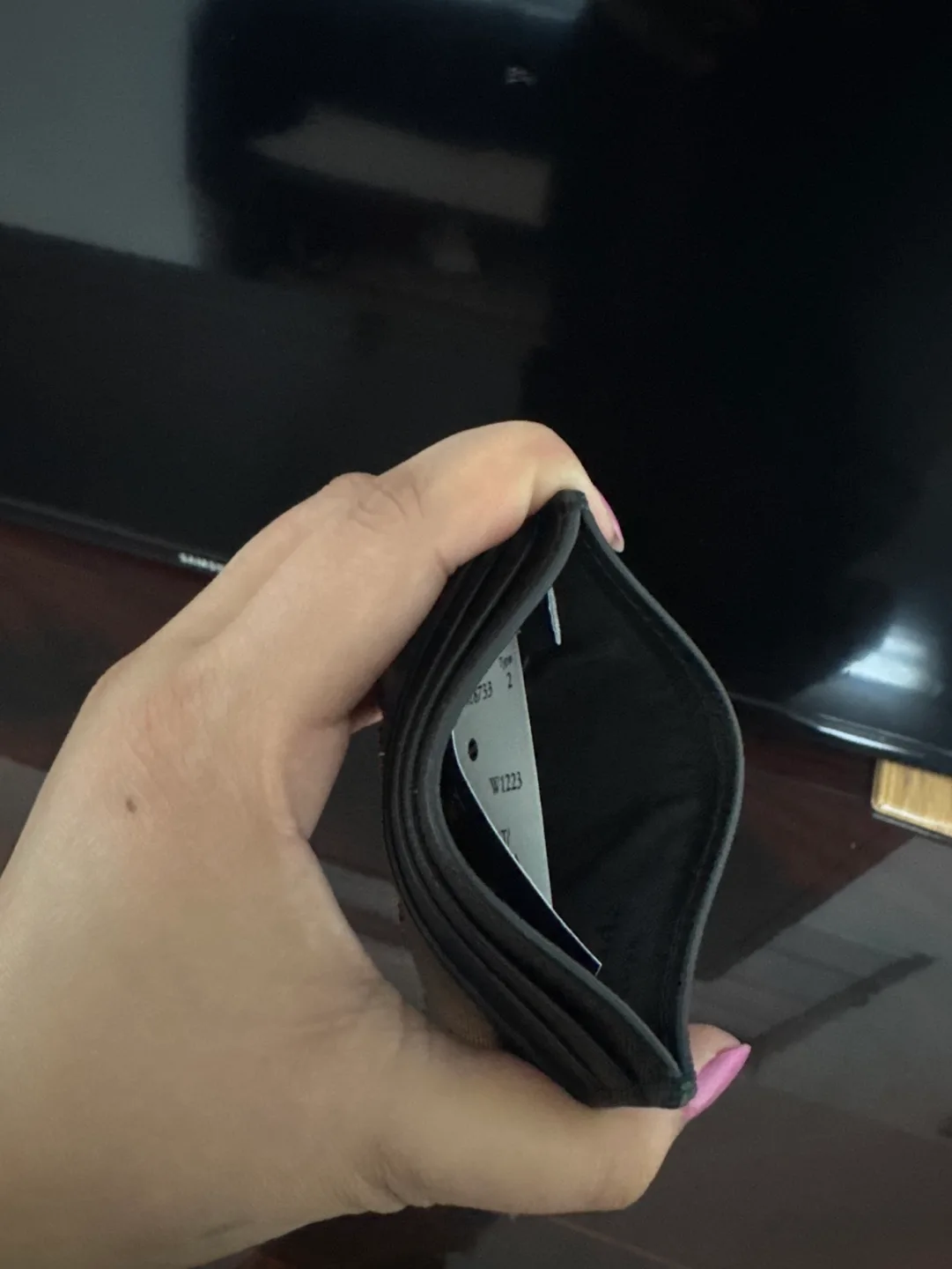 Kate Spade New York Black Leather Card Holder image indicator(2)