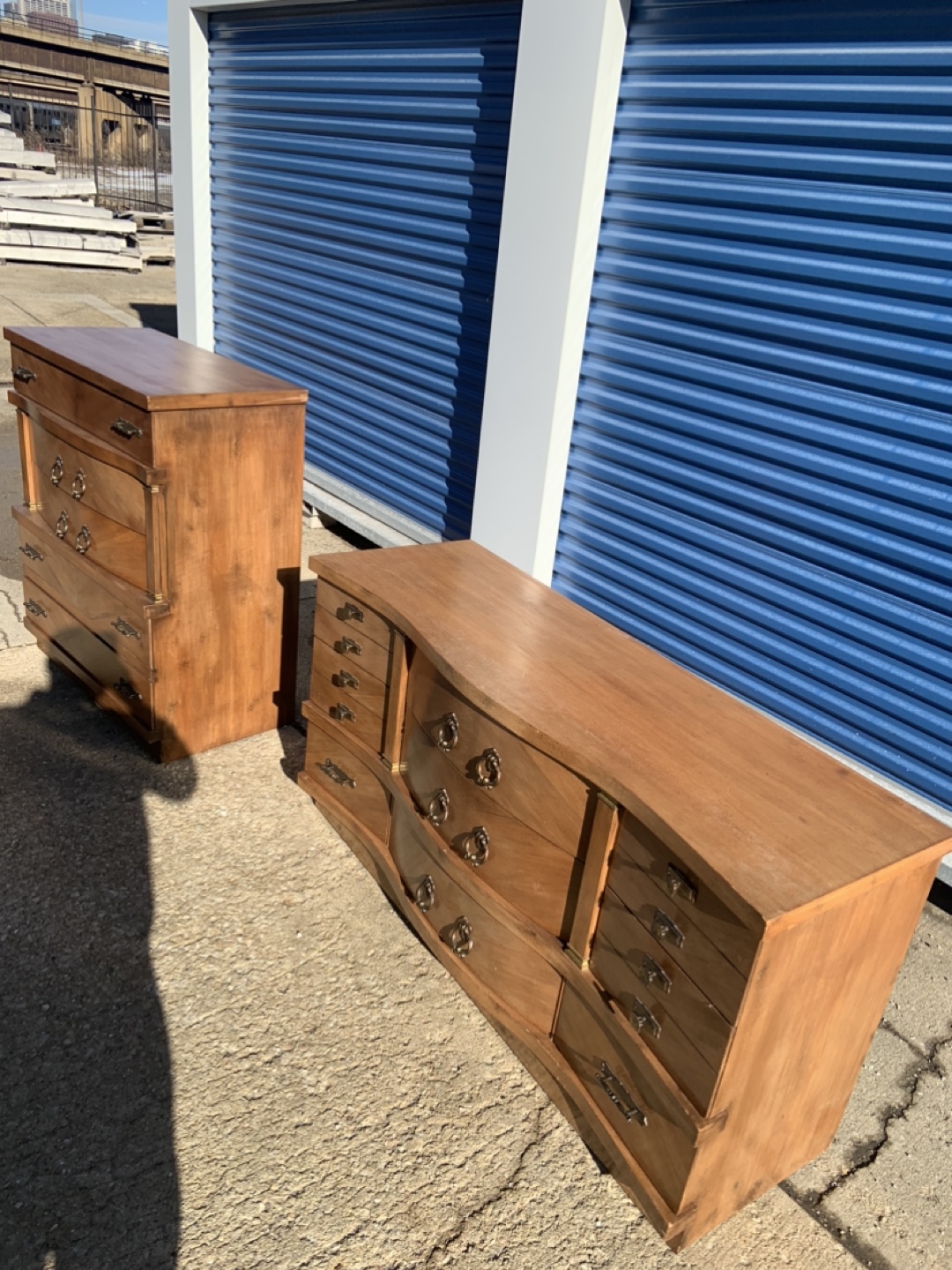Mid-Century Modern Wooden Dresser Set - photo 2